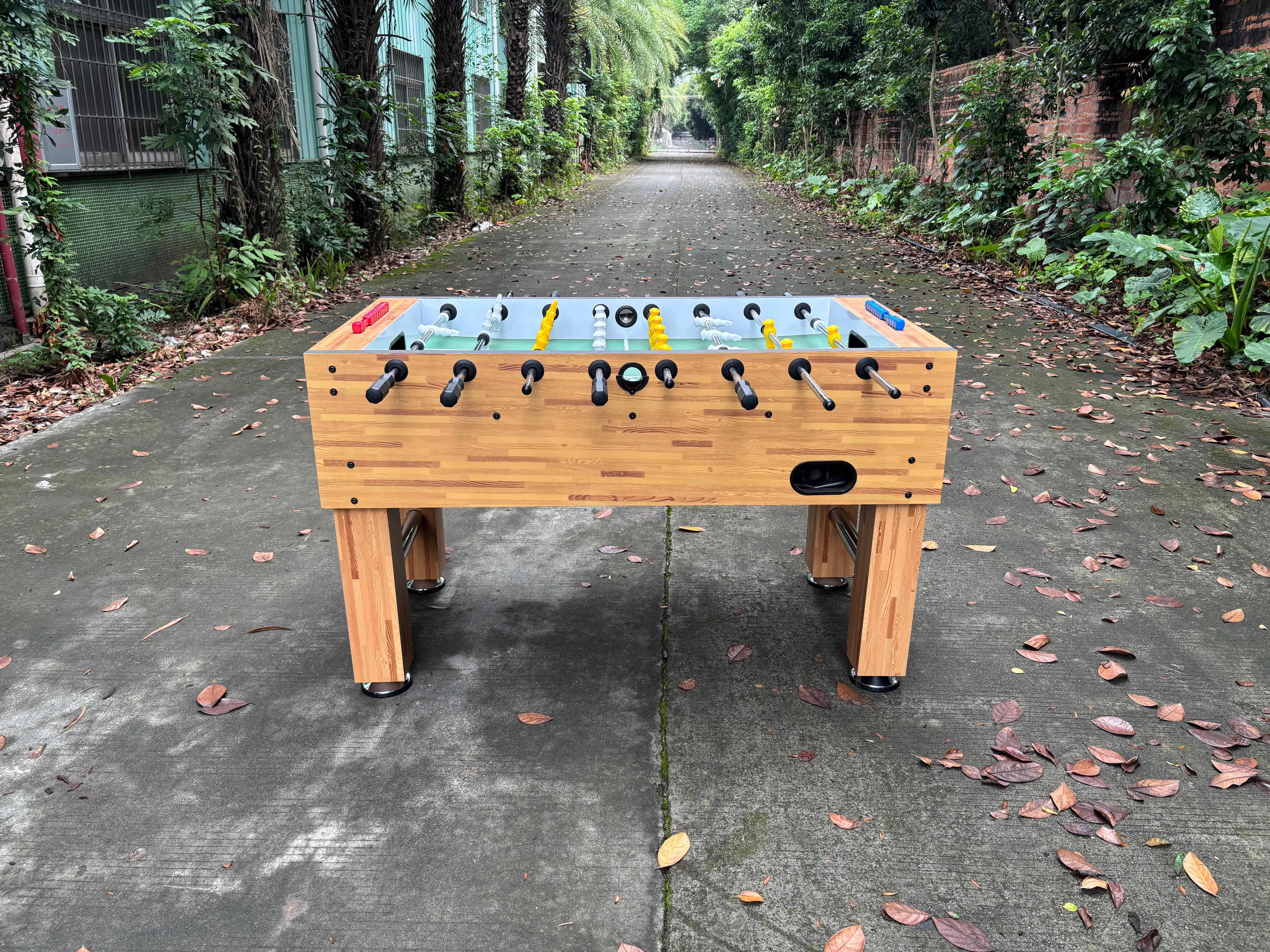 2026 55'' Full-Size Foosball Table for Adults Kids for Pool Competitions Includes 2 Soccer Balls 2 Foldable Cup Holders for Home