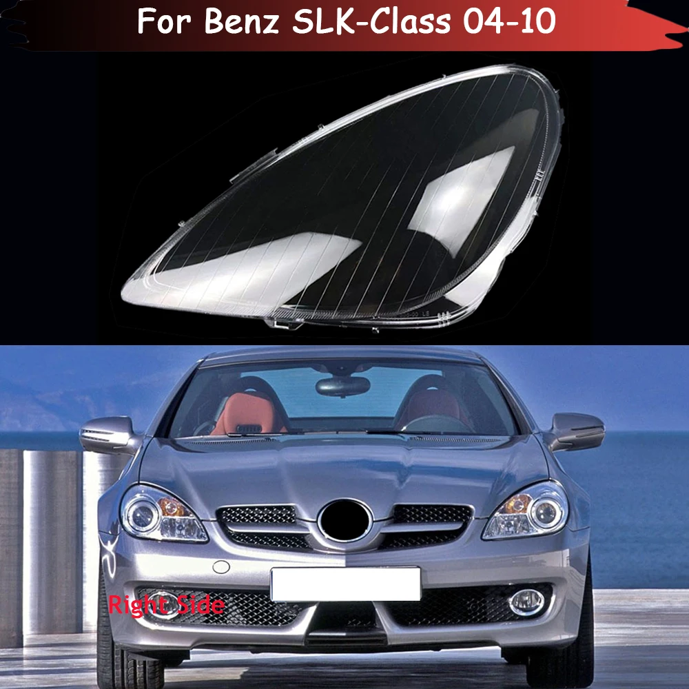 For Benz SLK-Class SLK280 300 350 2004-2010 Headlight Shade Transparent Lampshade Headlamp Cover Lamp Shell Headlights Lens