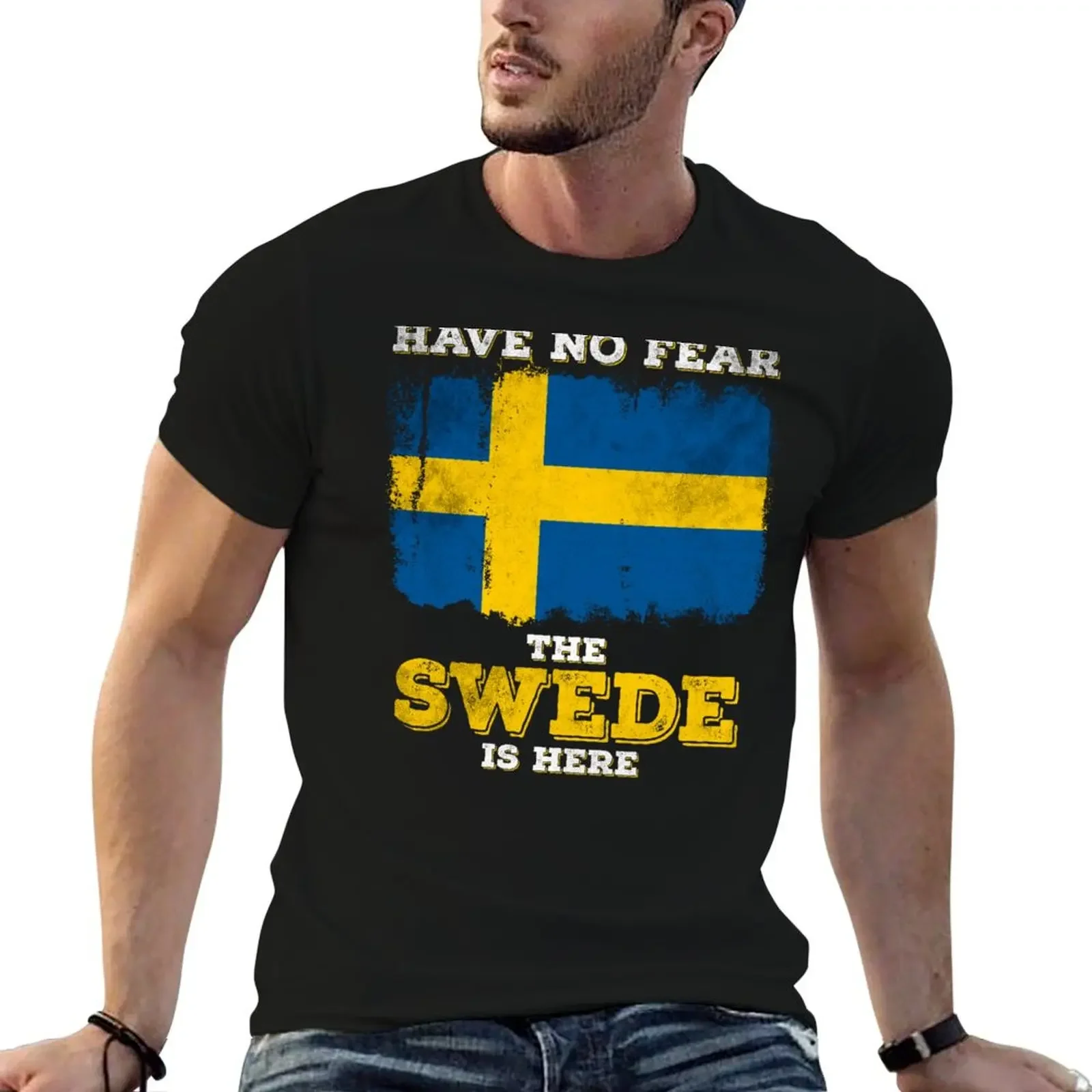 Funny Swede T-Shirt anime quick-drying blacks Clothing luxury clothes men