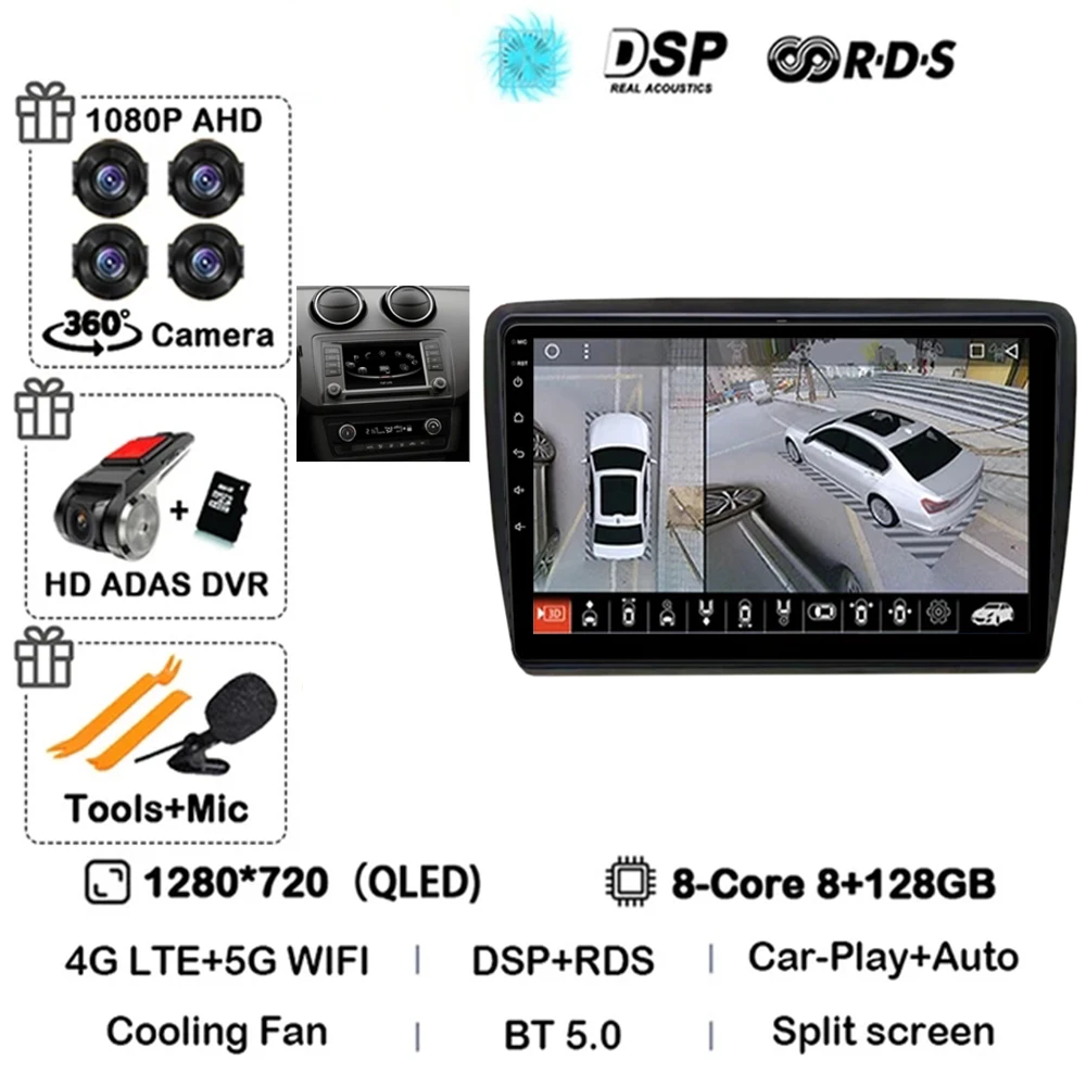 Car Radio For Seat Ibiza 2016 - 2017 2K Android 16 Multimedia Video Player GPS 4G CarPlay Auto Wireless Stereo No 2Din image 3