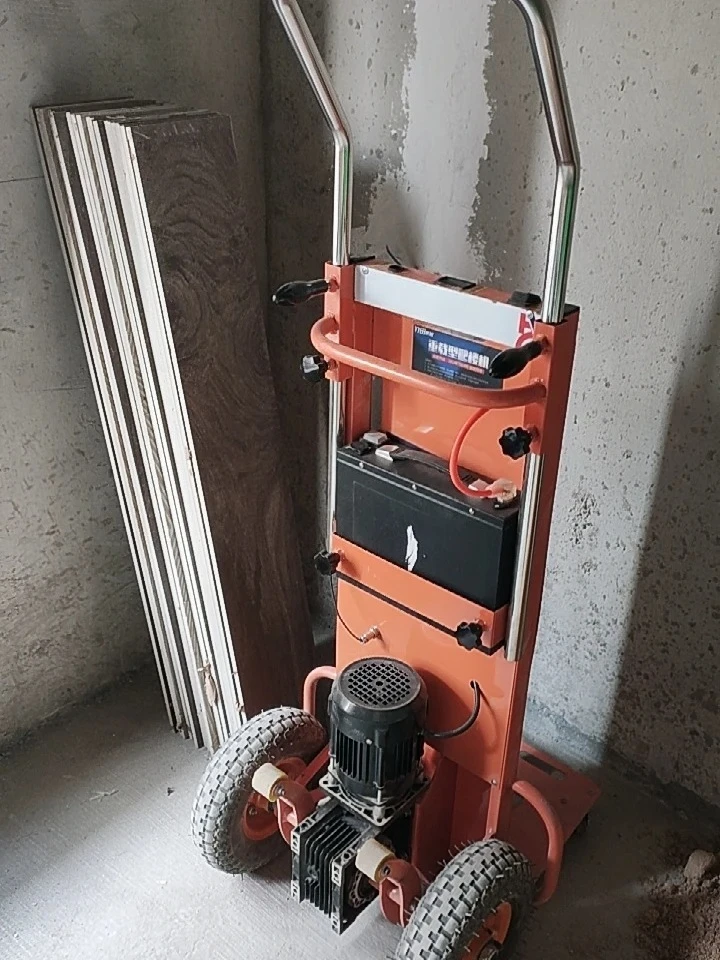 Electric Hand Trolley Stairs Climbing Machine Motor 400KG Cement Sand Heavy Goods Moving Cart up and down Stairs