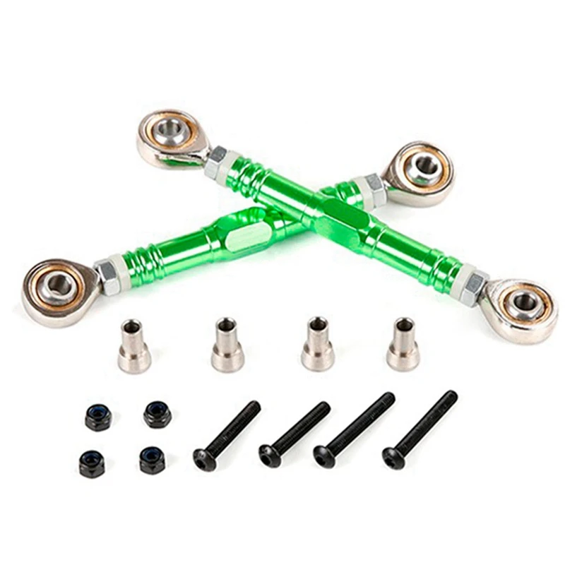 CNC Metal Tie Pull Rod Set For 1/5 HPI KM ROVAN BAJA 5B 5T 5SC SS Rc Car Toys Replacement Parts Accessories Green