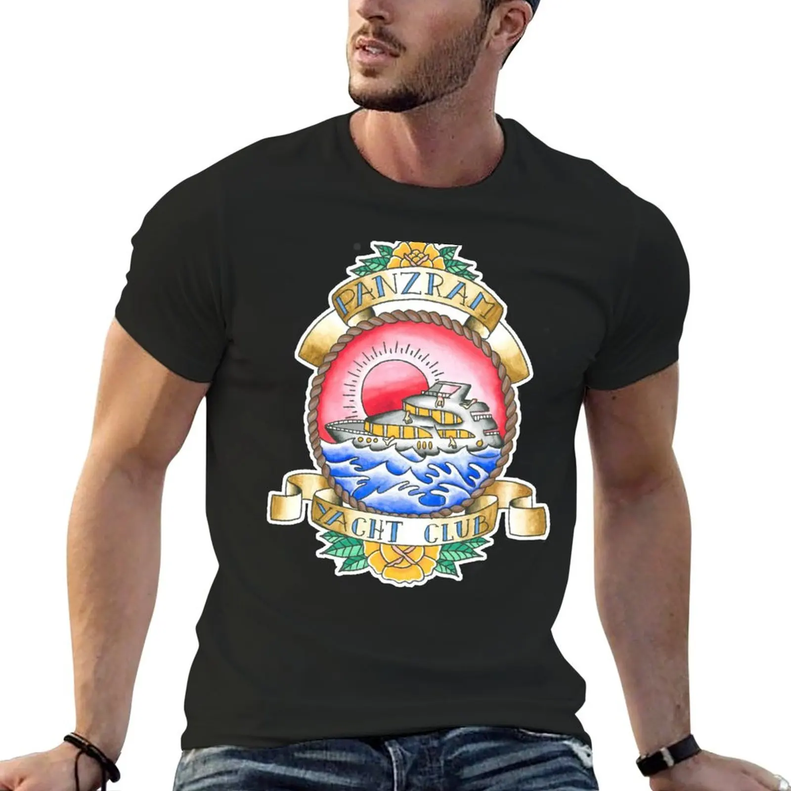 Panzram yacht club T-Shirt oversized t shirt anime stuff men graphic t shirts