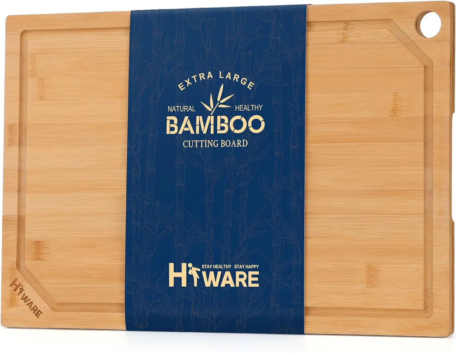 

Extra Large 18' x 12' Bamboo Cutting Board for Kitchen, Heavy Duty Wood Cutting Board with Juice Groove, 100% Organic Bamboo, Pr