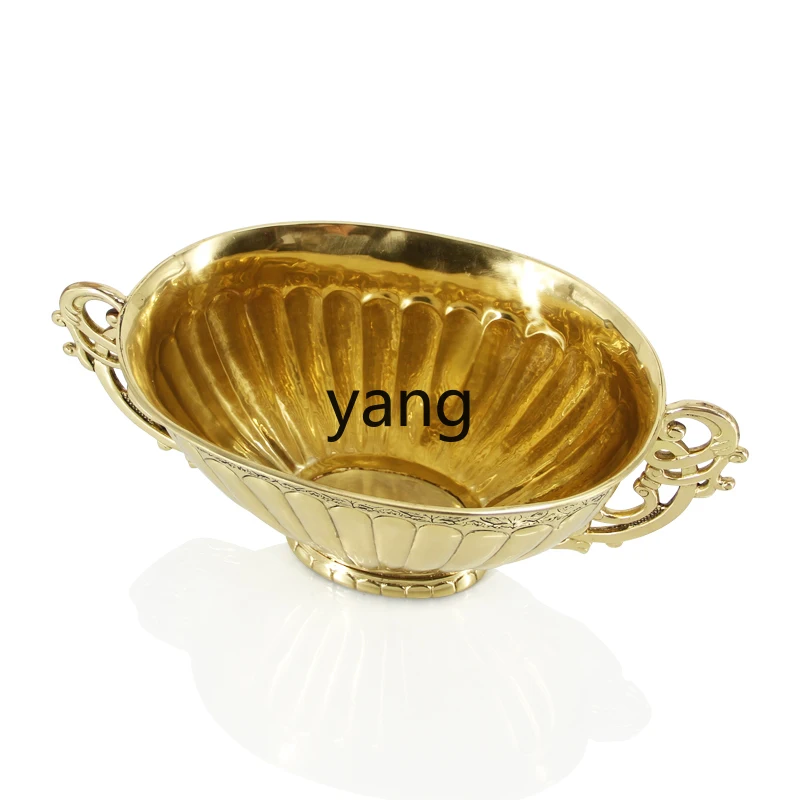 

lmm Luxury Decoration Fruit Bowl Bronze Fruit Plate Decoration Copper Home Decoration