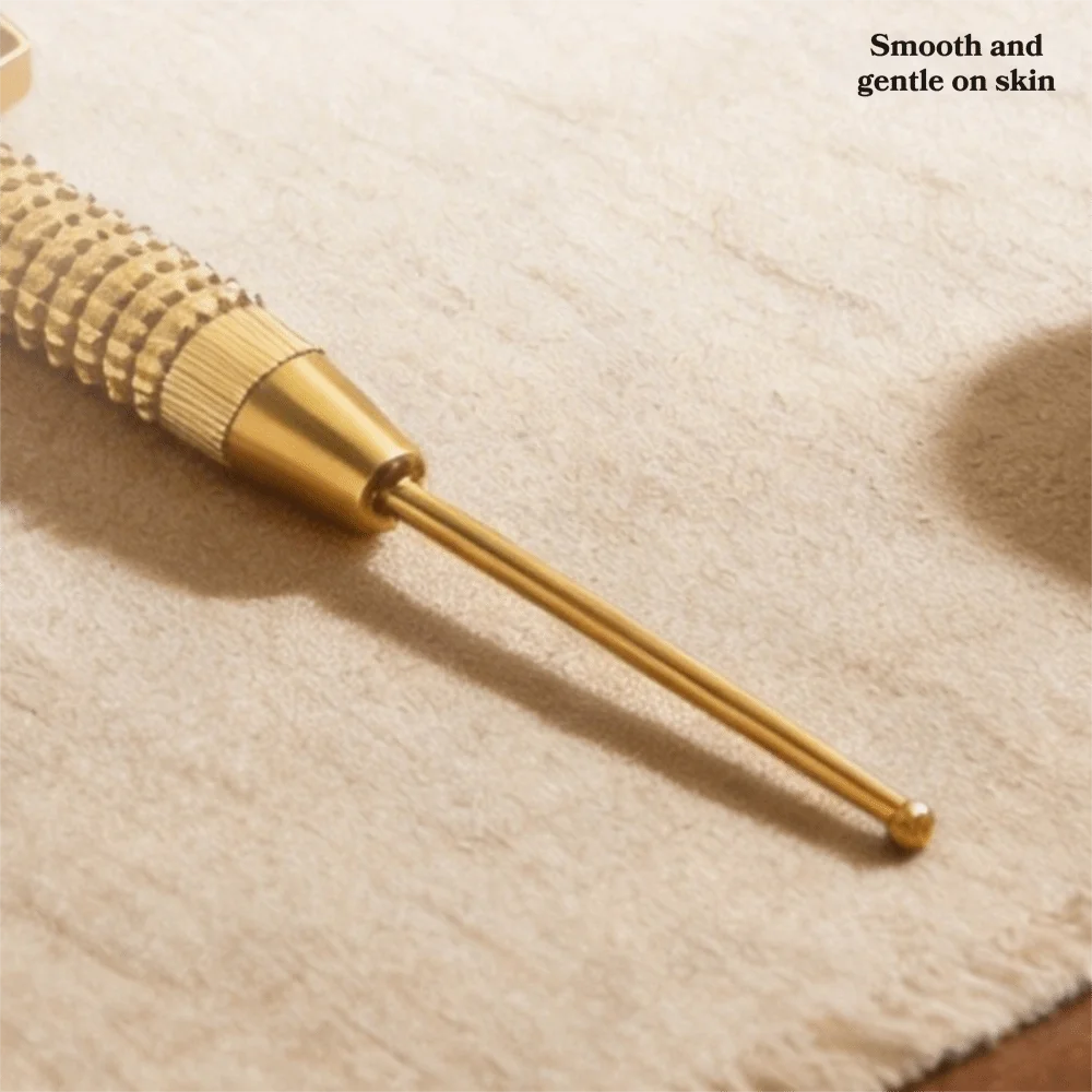 Multifunctional Acupuncture Points Detector Gold/Silver Spring Needle Massage Roller Retractable Ear Massage Tool