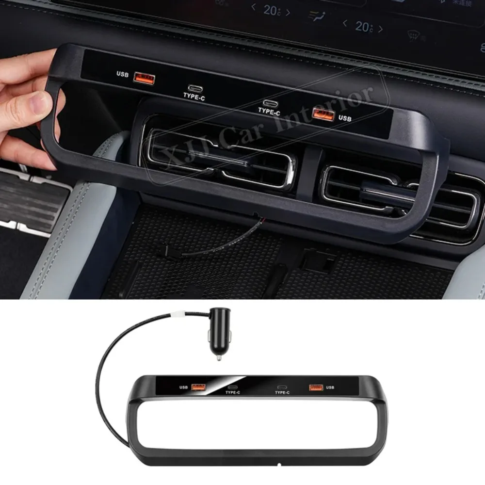 

For BYD Equation Leopard 5 2023-2025 Central Console USB Type-C Fast Charger Shunt Docking Station Car Interior Accessories