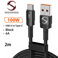 PD 100W Fast Charge 1m/2m/3m USB to Type C Cable Quick Charging Data Cord for Huawei Xiaomi