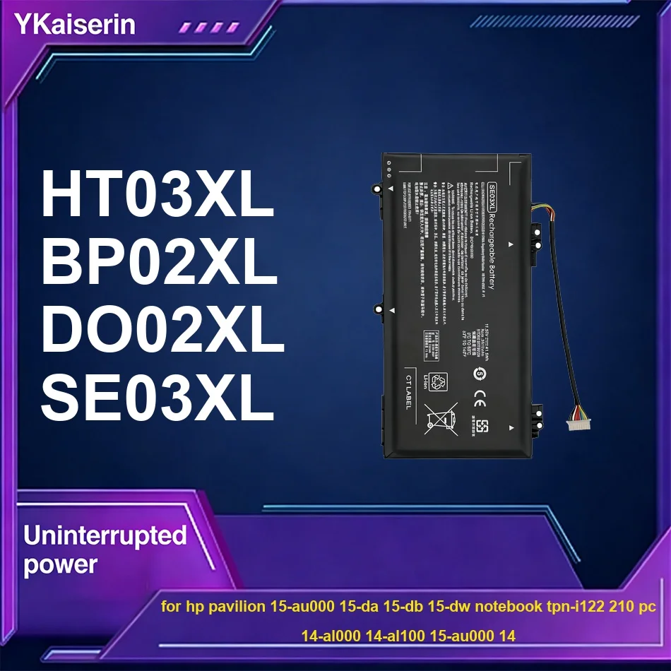 

Battery HT03XL SE03XL DO02XL For HP Pavilion 15-AU000 15-DA 15-DB 15-DW Notebook Tpn-I122 210 PC 14-AL000 14-AL100 15-AU000 14