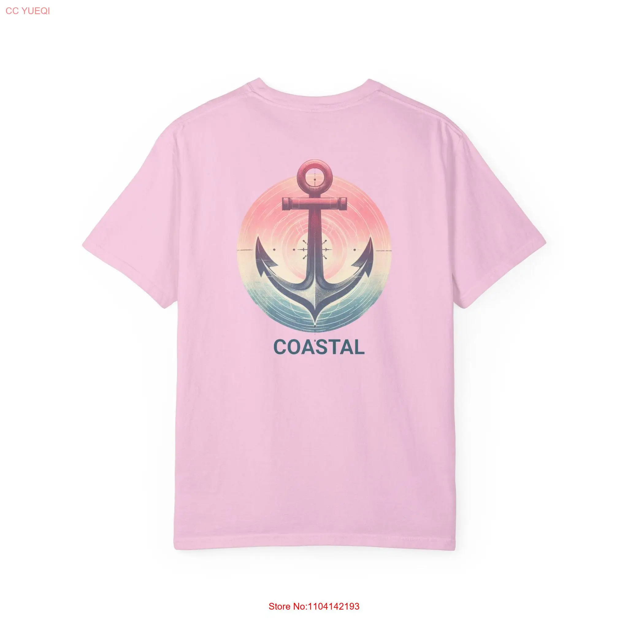 Beautiful Nautical Coastal Anchor T Shirt Comfort Colors 1717 Wife Daughter Sister Girlfriend Beach long or short sleeves