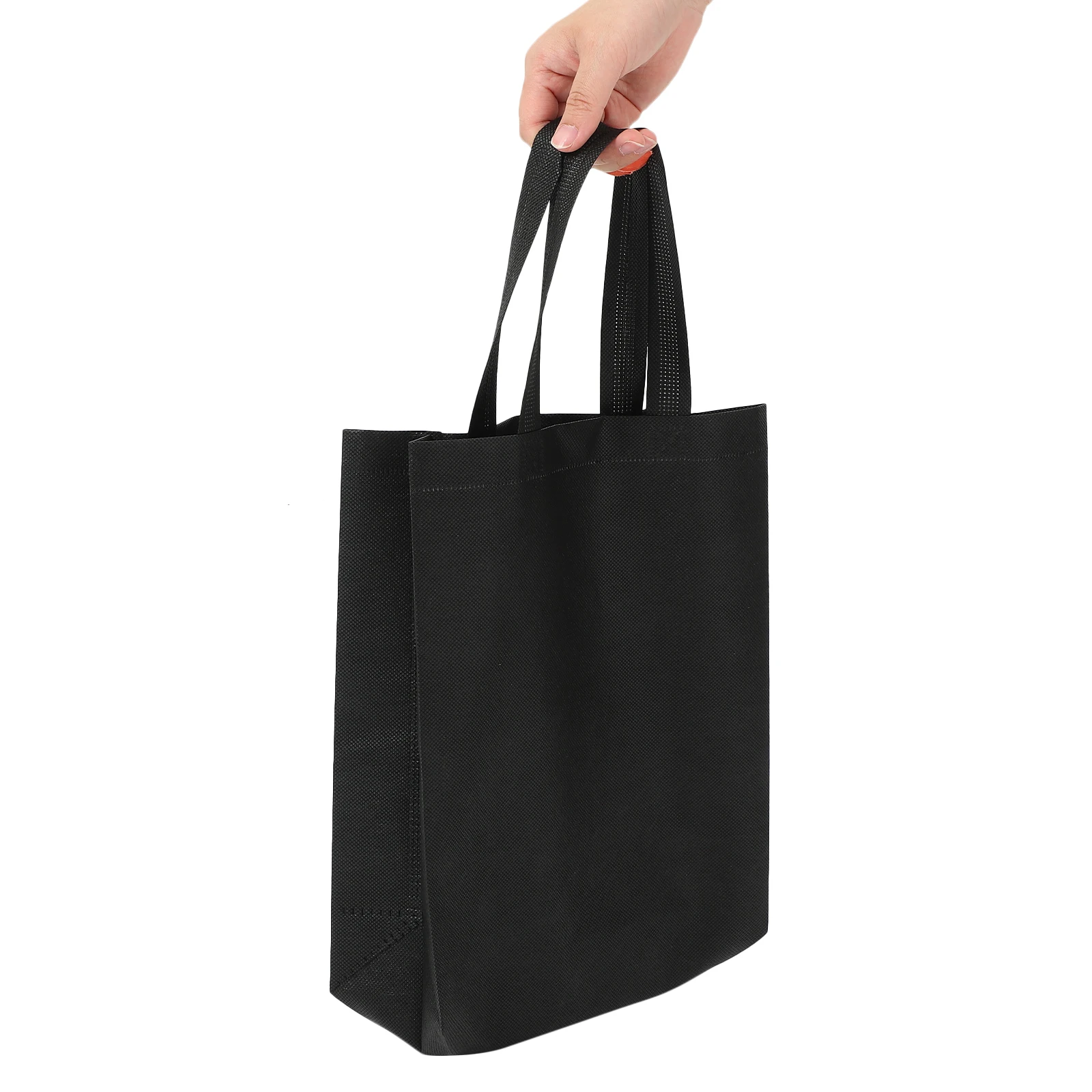 

30pcs Non Woven Tote Bags Foldable Shopping Gift White 25x30x10cm Lightweight Compact Storage Transport H y Carry Strong Fabric