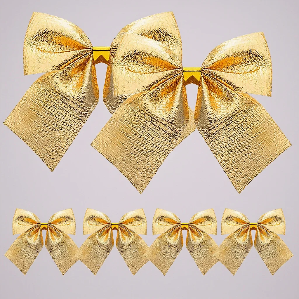 

Bow Hanging Ornaments Christmas Tree Decor Bows for Cabinet Mini Flower Boxes Xmas Bowknot Decorations