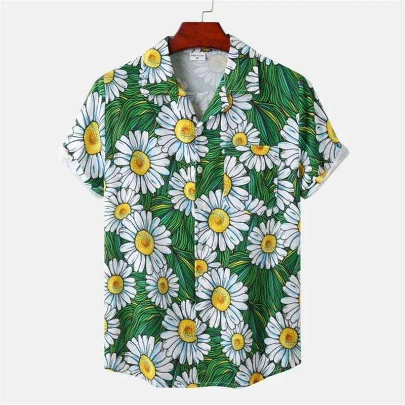 

Summer Rainbow Men's Vocation Lapel Camisa Oversized Hawaiian Shirts 3d Print Fashion Men Women Harajuku Short-sleeved Blouse