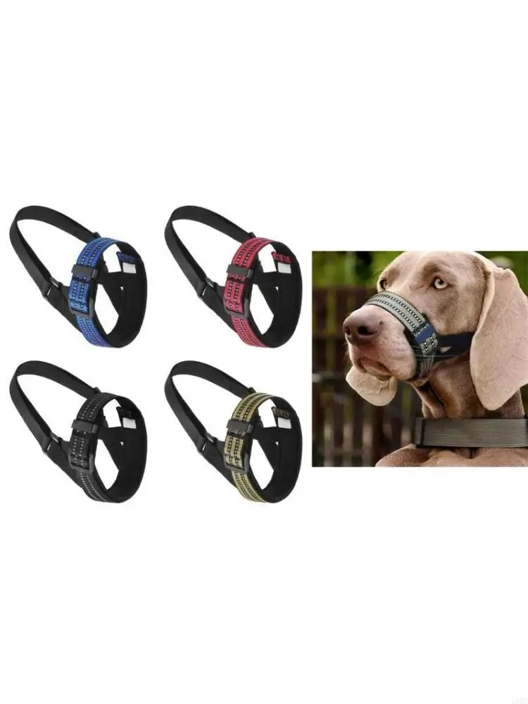 Nylon Dog Muzzle Guard Secure Training Cover for Aggressive Dogs Adjustable Stop Chewing for Public 