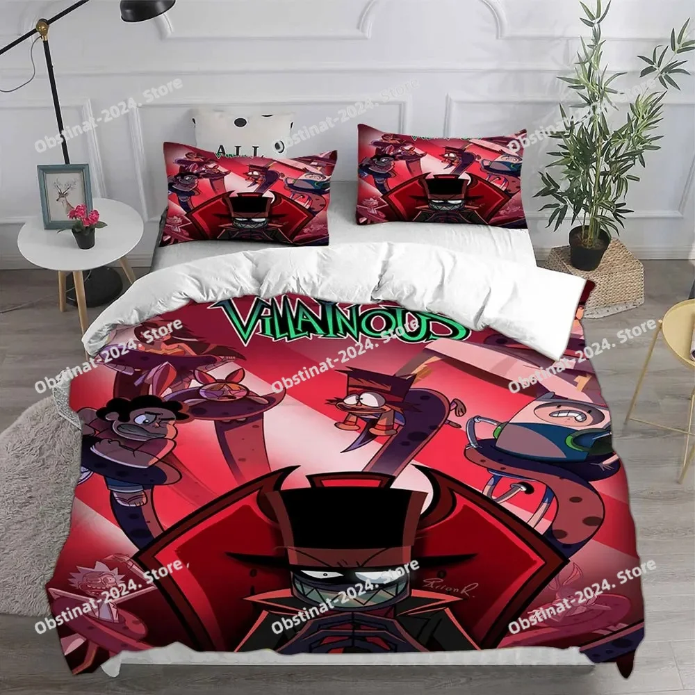 

New Game Villainous Bedding Sets Quilt Bed Cover Comforter Duvet Cover Pillow Case 3 Pieces Sets Kids Adult Bedroom Decoration