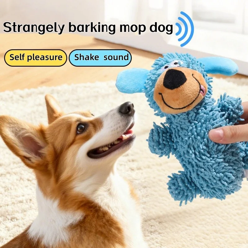 Interactive Pet Plush Toy Squeaky Fleece Chew Proof Design for Puppy & Kitten Teeth Grinding Indoor Entertainment Soft Plaything