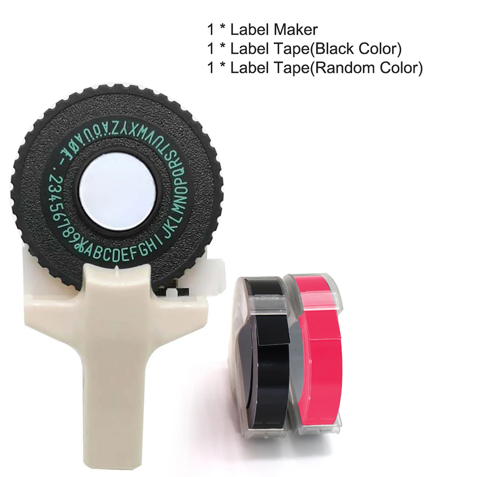 Portable Manual Label Maker DIY 3D Embossing Label Writer Printer Typewriter with Plastic PVC 9mm Label Tapes Lettering Machine
