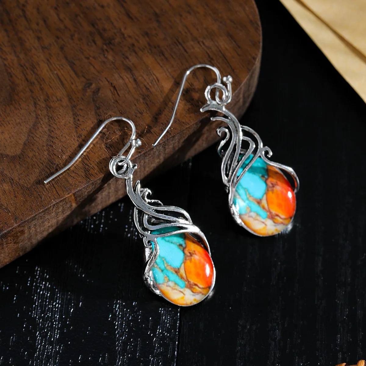 Fashion Bohemian Earring Imitation Turquoise Earring Earrings for Women Vintage Earrings Jewelry Perfect Gift To Lover Friend