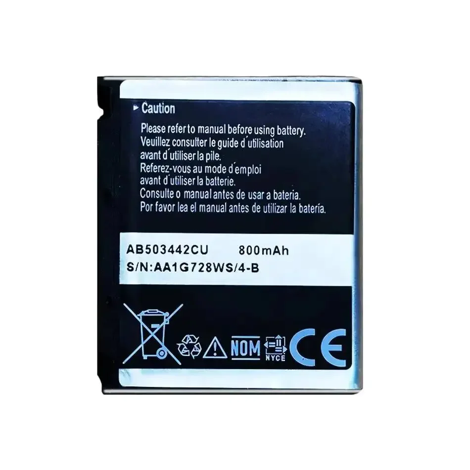 800mAh For Samsung Sgh-E788 788e Hardwearing Long Lasting AB503442CU AB503442AC Mobile Phone Battery