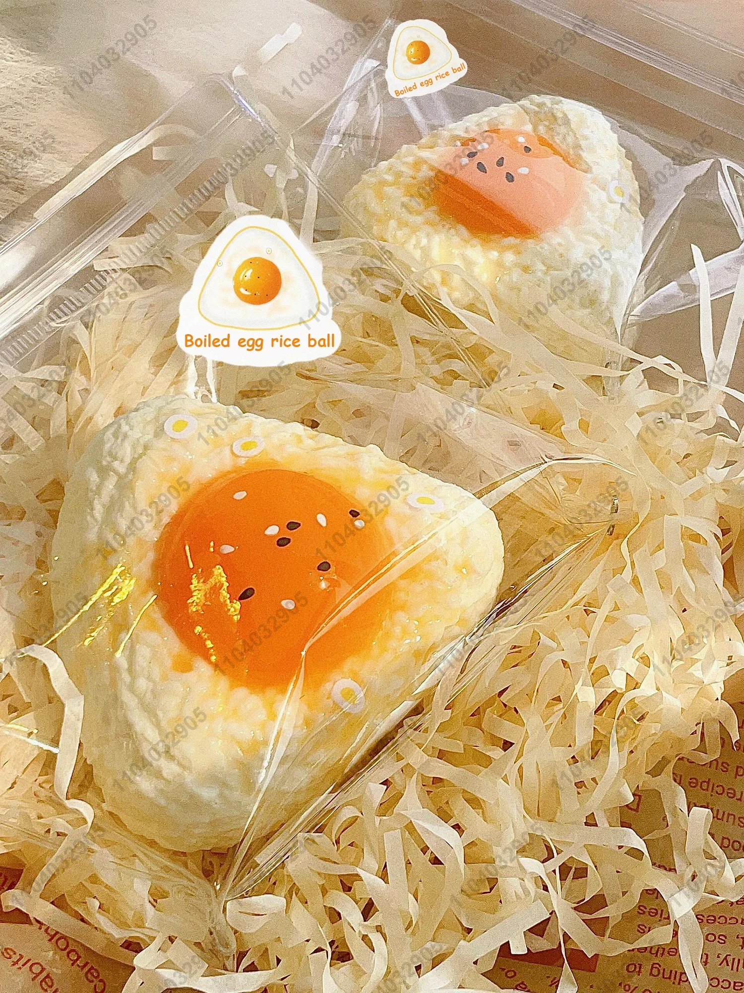 Duck Egg Rice Ball Taba Squishy Silicone Spoiled Egg Rice Sushi Squeeze Toy Rice Roll Squishy Stress Release Hand Relax Toy