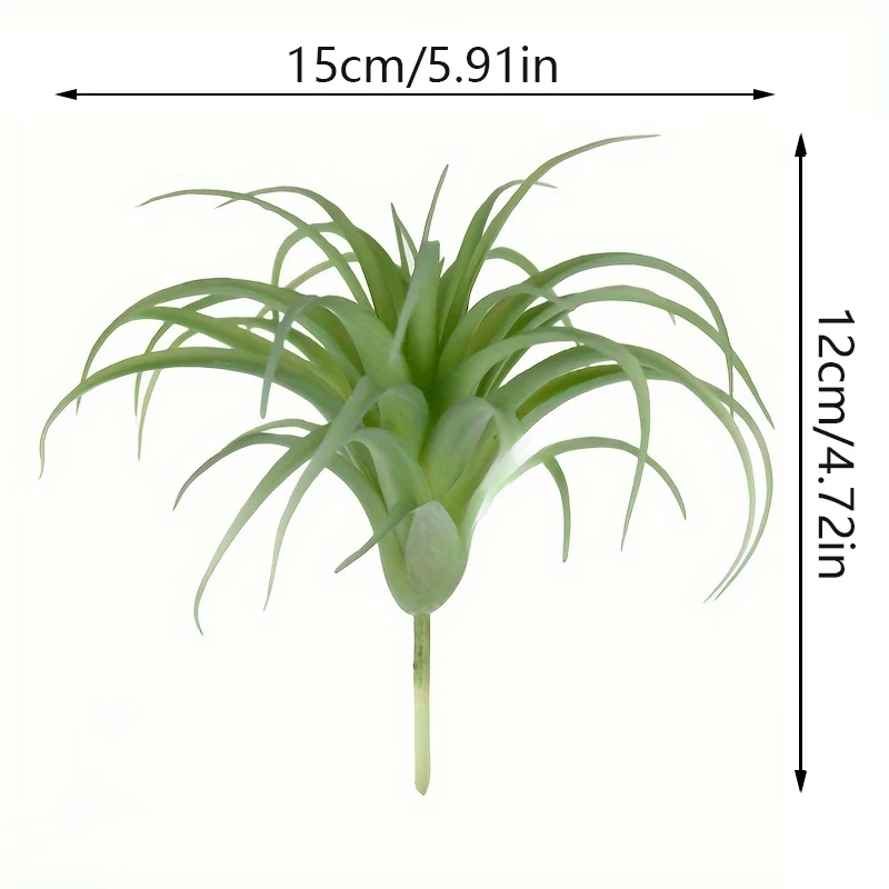 عشب أناناس اصطناعي ، نباتات هواء عصارية صغيرة ، زهور اصطناعية ، منزل ، حديقة ، شرفة ، جدار ، حفلة احتفالية ، 1 ديكور