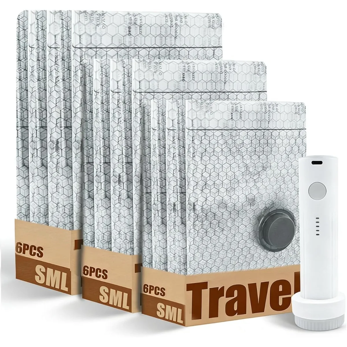Multi Scene Cordless Vacuum Compression Storage Bags Waterproof Reusable Hand Pump Type for Luggage Cruise Home Storage