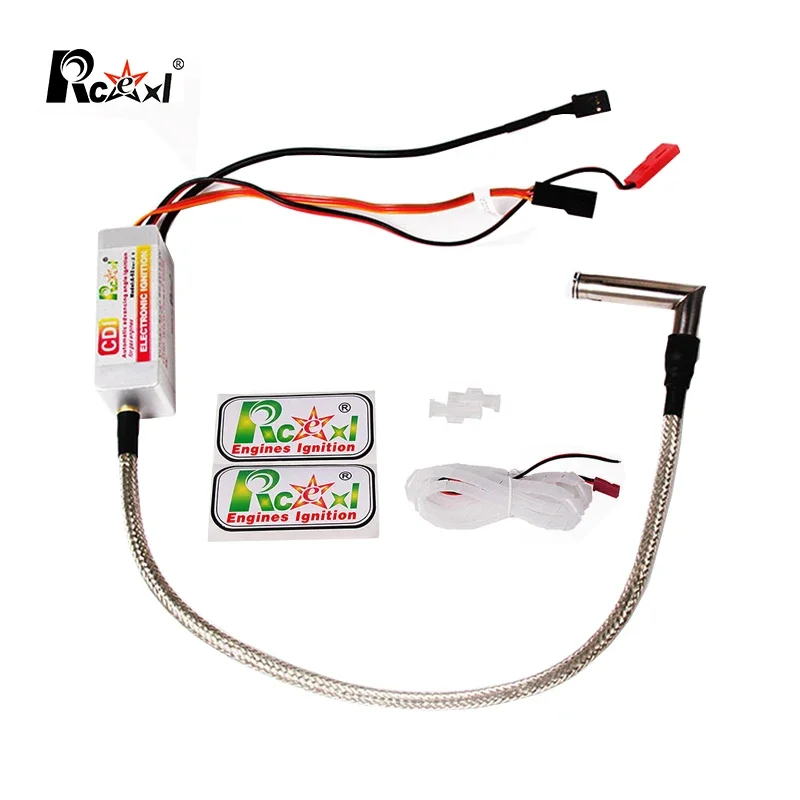 Rcexl Car Igniter Single Cylinder Engine CDI Aluminum BOX for ME-8 1/4 -32 90degree Suitable for 37mm 44mm Depth RC Model