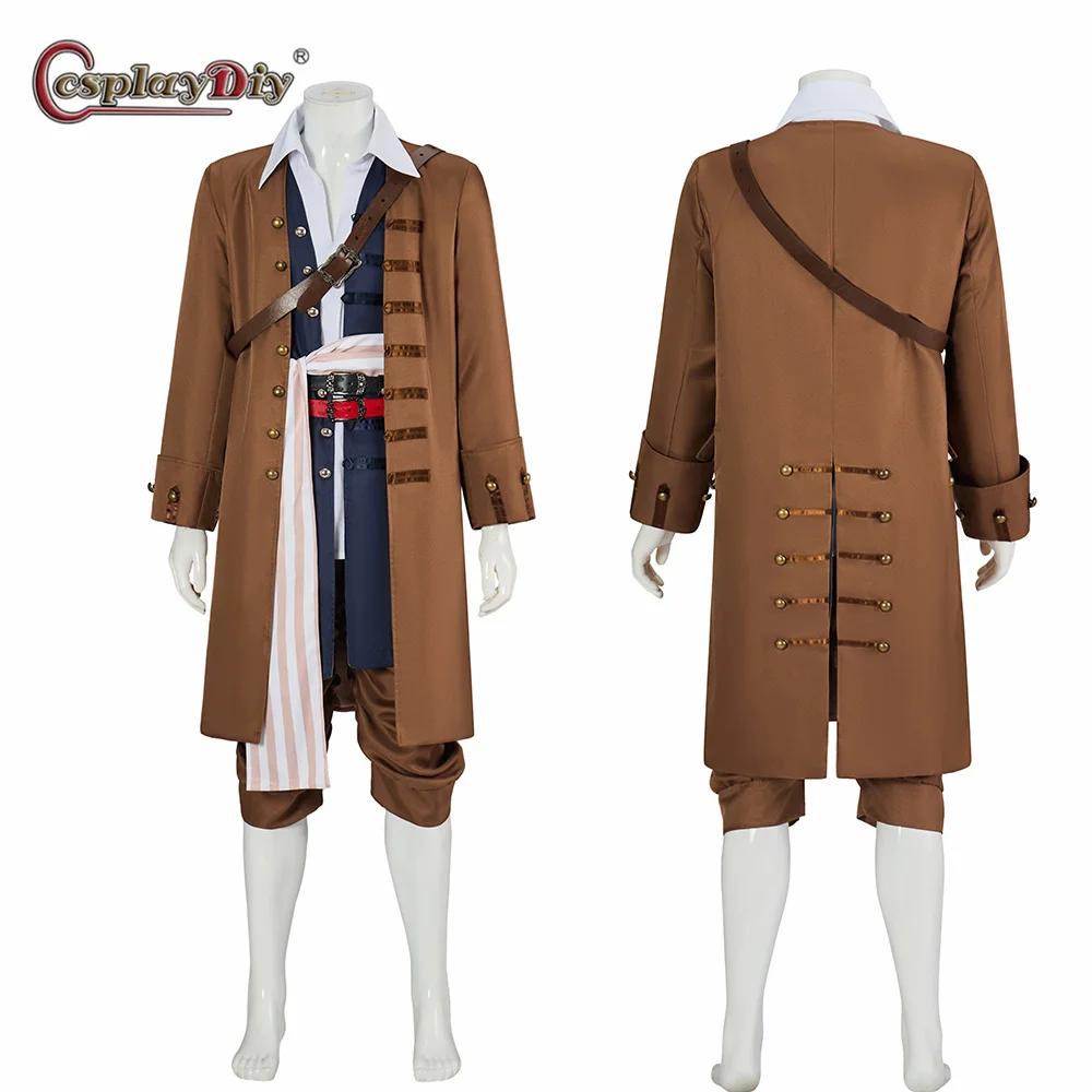 

Captain Jack Cosplay Costume Man's Pirate Suit Halloween Party Stage Cos Show Uniform