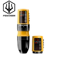 POSEIDON HM158 máquina de tatuaje 2 fuente de alimentación de tatuaje pluma de tatuaje pistola de tatuaje inalámbrica con potente Motor personalizado para tatuador