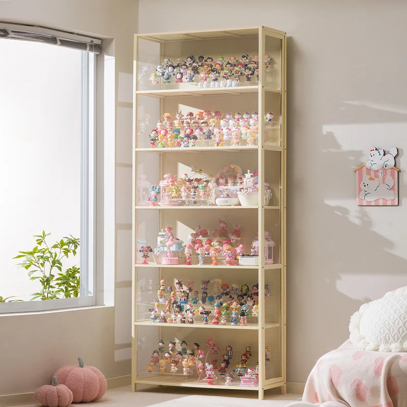 High definition transparent acrylic figurine building block display cabinet, toy storage cabinet, hidden door storage cabinet