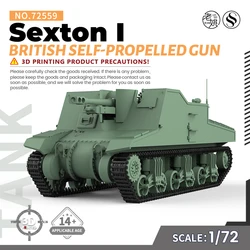 SSMODEL SS72559 1/72 25mm Military Model Kit British Sexton I Self-Propelled Gun