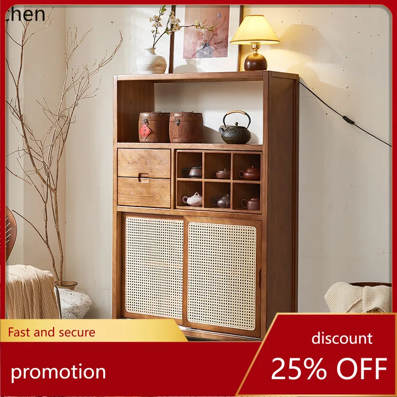 

CZ Bogu Rack Tea Room Storage Rack Tea Set Display Cabinet Solid Wood Partition Living Room Ornament Rack