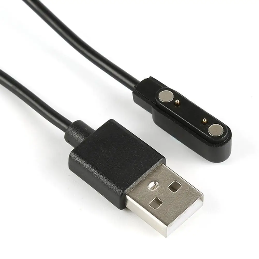 Magnetic Charge Charging Cable For Smart Watch For 2 Pins 2.84/4/7.62mm Distances Black Novel USB Power Charger Cables Universal