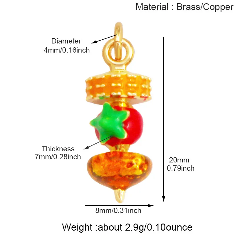 Cute Candy Croissant Sandwich Pizza Soda Hamburger Pendant Necklace Findings,Drip Oil Jewelry Charm Bracelet Making Supply R23