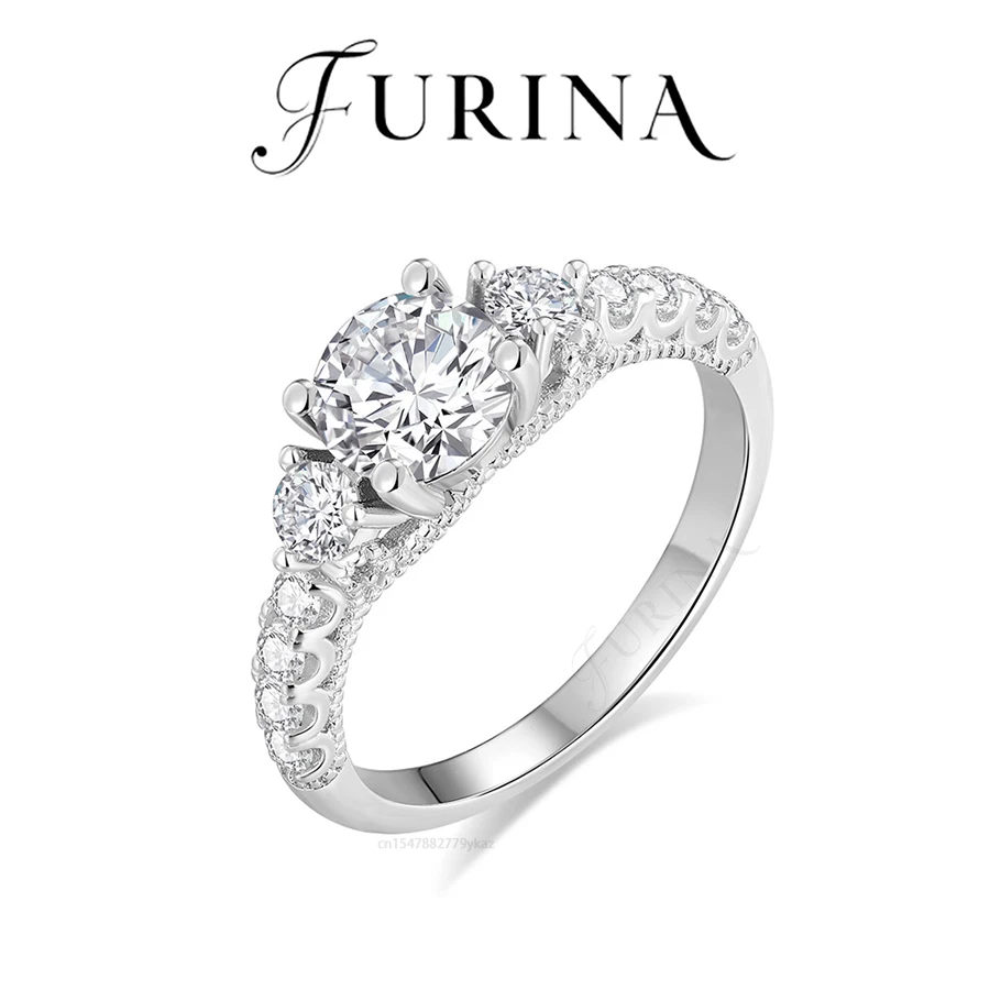 

Кольцо Proposal Furina 1CT Муассанит S925 18-каратное белое золото с покрытием для банкетов, вечерние роскошные свадебные украшения для жены, подруги, подарки
