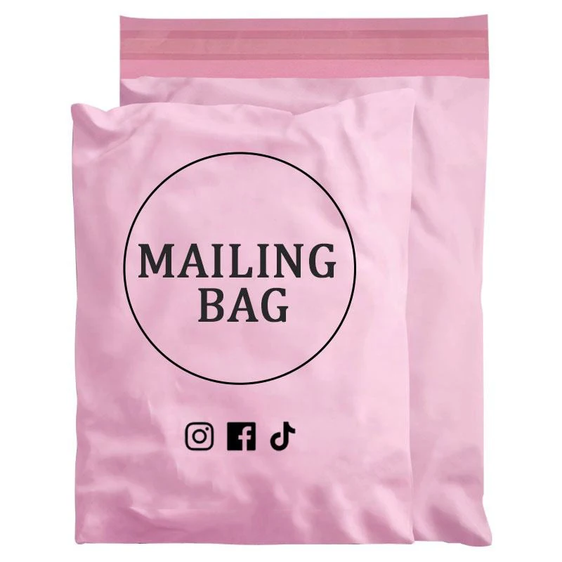 Hochwertige logo rosa Poly Mailer Kunststoff Versand Mailing Tasche Umschläge Polymailer Kurier Tasche