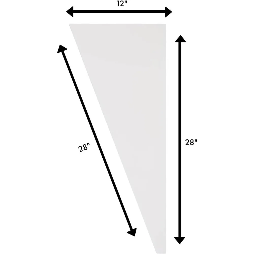 Wedge Wall Mount Pedestal, 28h x 12w Floating Shelf, Laminated MDF - White (SMWMPTRWHT)