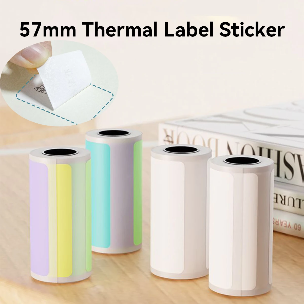

Наклейка для этикеток, кухонная этикетировочная лента, ширина 57 мм, термоклейкая бумага, для портативных мини-термопринтеров, Этикетировочные принадлежности