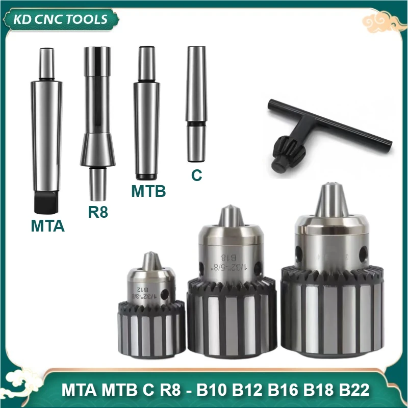 Taper thread B10 B12 B16 B18 B22 drill chuck wrench rotation clamping 1mm 5mm 13mm 16mm 20mm tool tool tool rest drill chuck