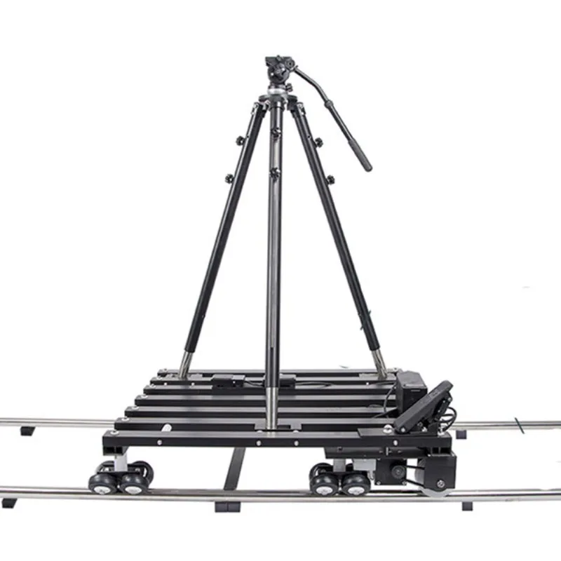 Camera trolley slider with height adjustment tripod and wireless remote control