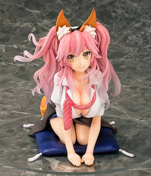 100% Original:Fate FGOTamamo no Mae Student uniform 19cm PVC Action Figure Anime Figure Model Toys Figure Collection Doll Gift