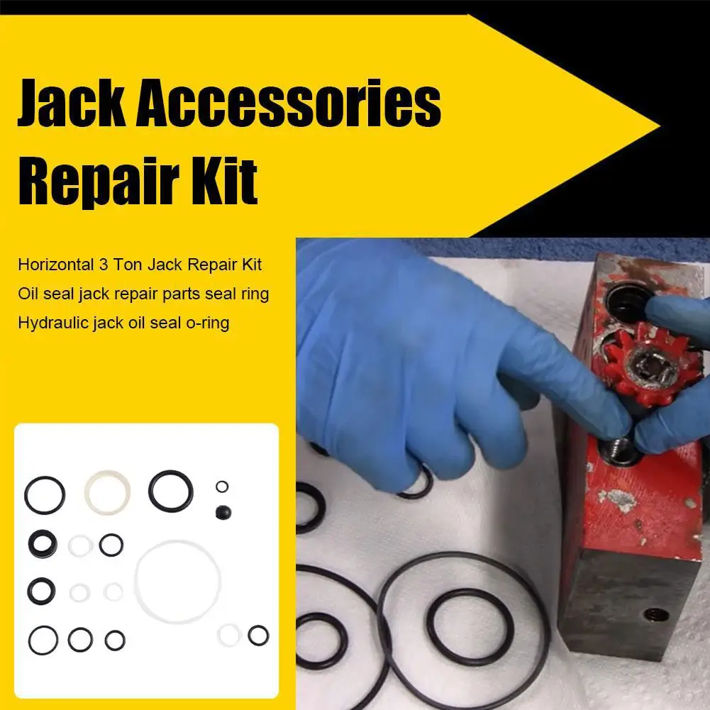 

15Pcs/set 3 Tons Horizontal Jack Accessories Hydraulic Plunger Piston Oil Seal 2T -3T Horizontal Repair Kit Set Tools