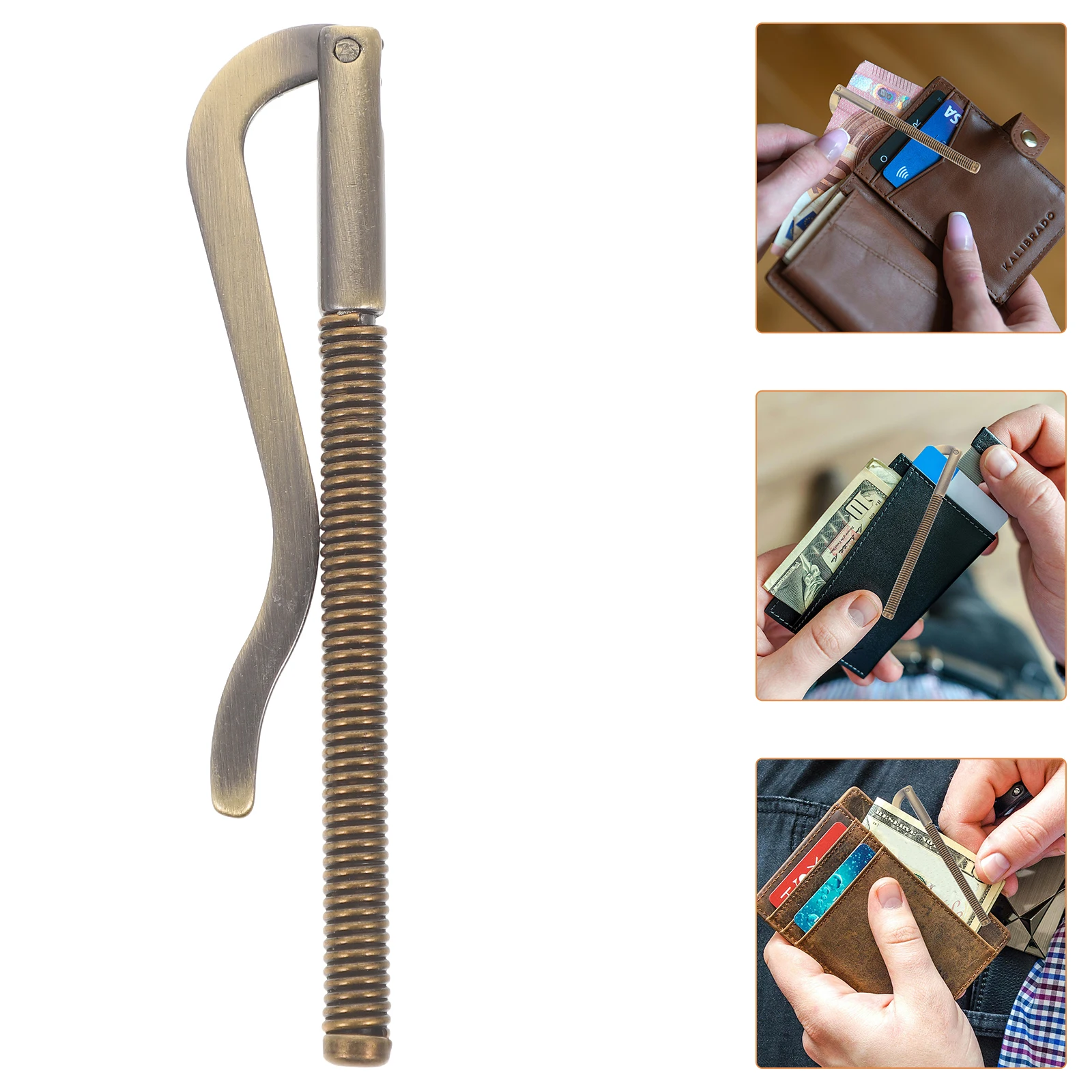 

2 Pcs Nickel Metal Money Clip for Men Women Wallet Bill Card Holder Compact Lightweight Zinc Alloy Check Storage