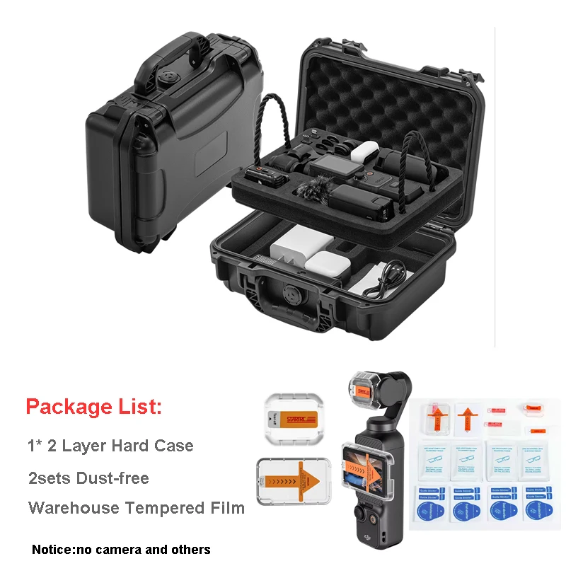 STARTRC 2-laags draagbare harde koffer voor DJI OSMO Pocket 4 camera-accessoires Waterdichte opbergdoos Tas draagtas