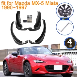 4x Mudguard for Mazda MX-5 MX 5 1993 MX5 Miata NA 1990~1997 Auto Mud Flaps Splash Guards Fender Front Rear Wheel Car Accessories