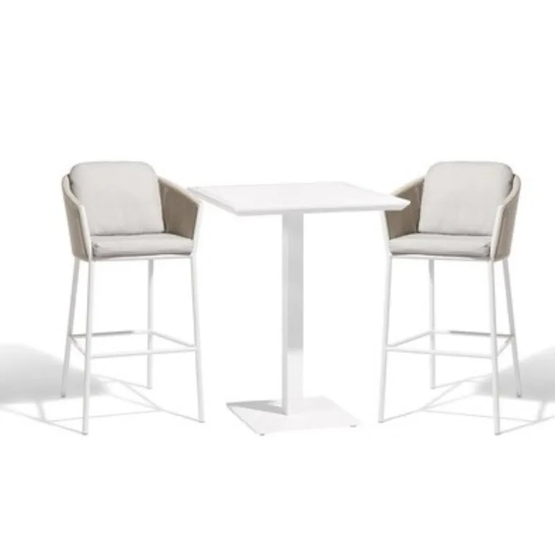 

Outdoor bar bar chairs Outdoor patio rope rattan table garden patio high stools balcony lounge bar
