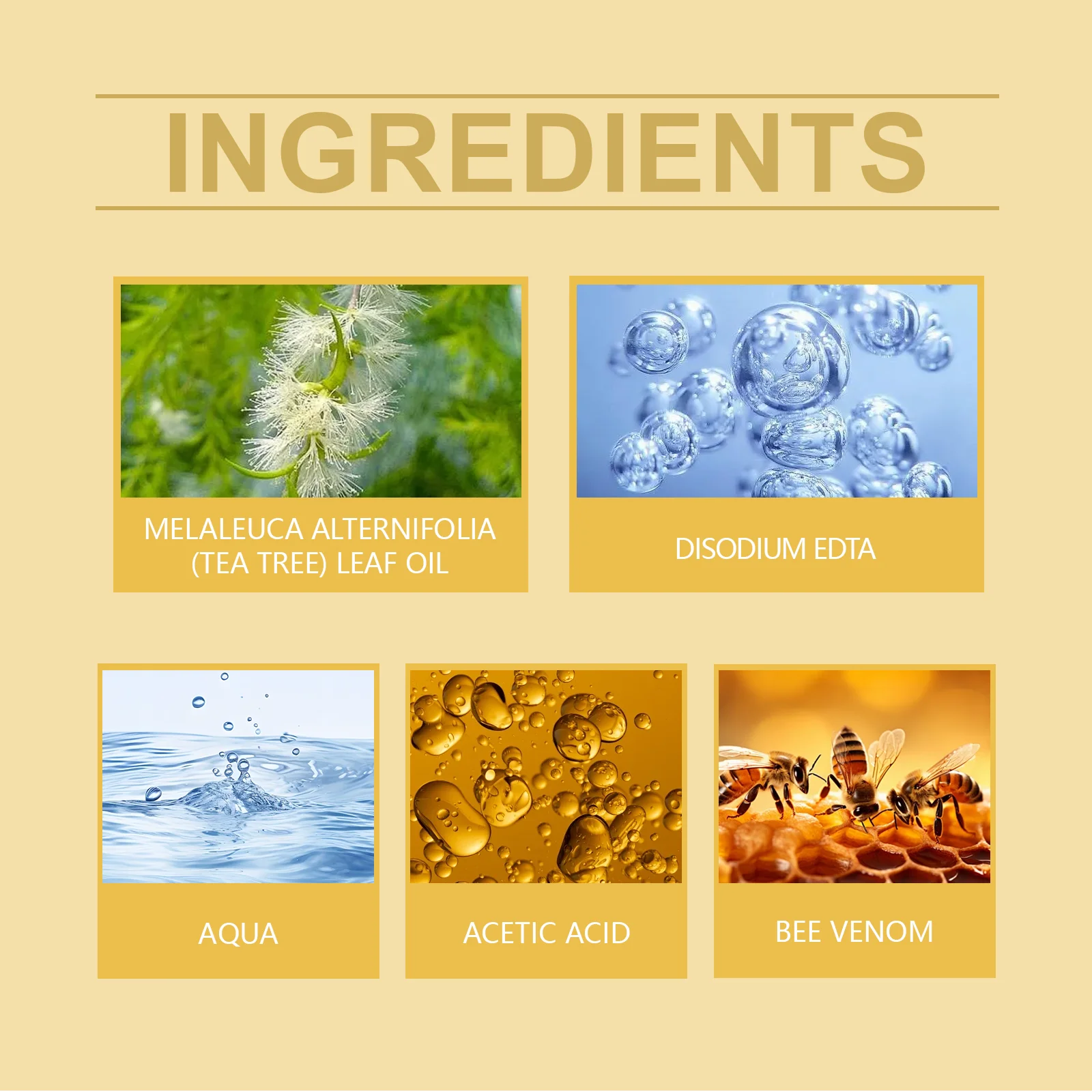 Bee Venom Nagelreparaturserum, 4 ml, Nagelstärkungsbehandlung für geschädigte, spröde Nägel, Wachstumspflege mit Keratin, schnell absorbierend