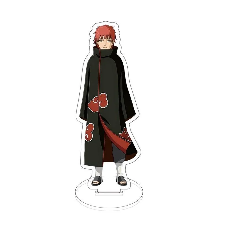 Anime naruto akatsuki uchiha itachi suporte modelo placa de exibição acrílico mesa decoração figura dos desenhos animados chaveiro amigos presente