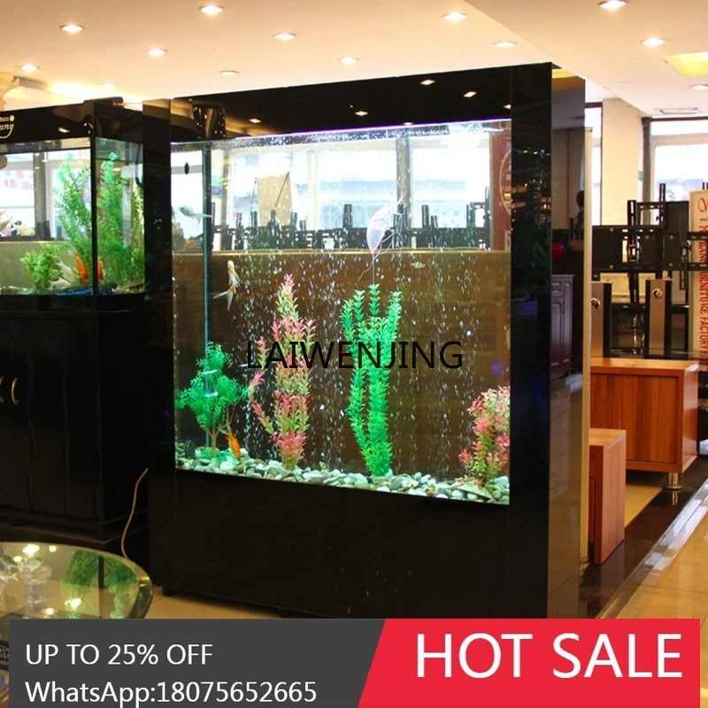 

HLZ screen fish tank aquarium, double-sided filter water-free ecological fish tank
