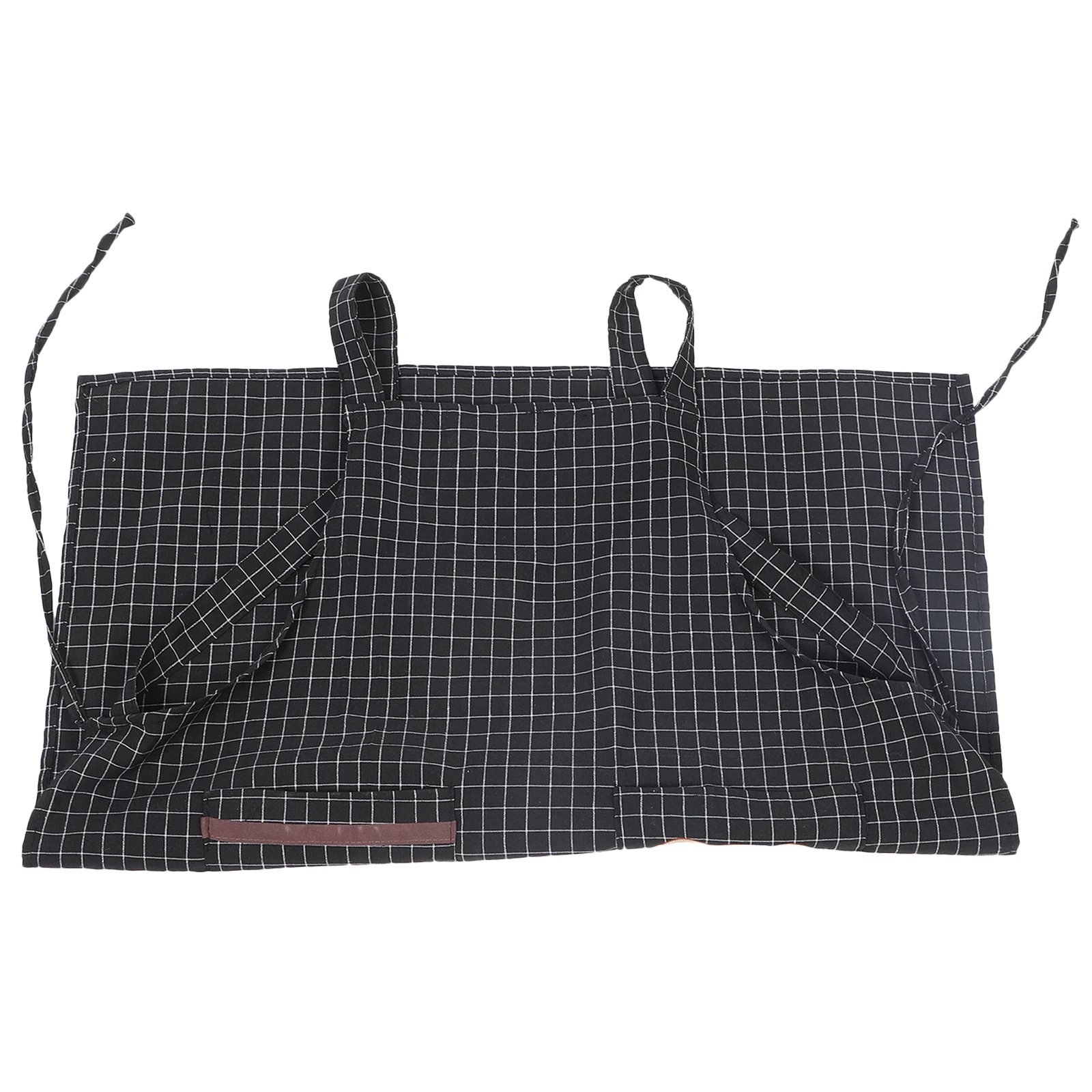 

Black Kitchen Apron Large Pockets Cloth Women Men Adjustable Cross Back Salon Bartender Stylist Hair Dresser Gifts Household
